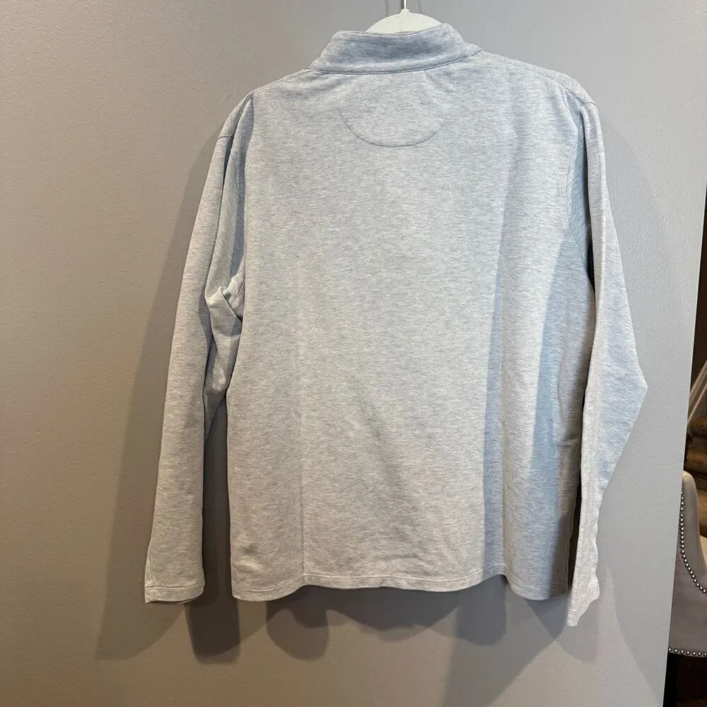 Mizzen + Main Men’s Gray 1/4 Zip Pullover Large